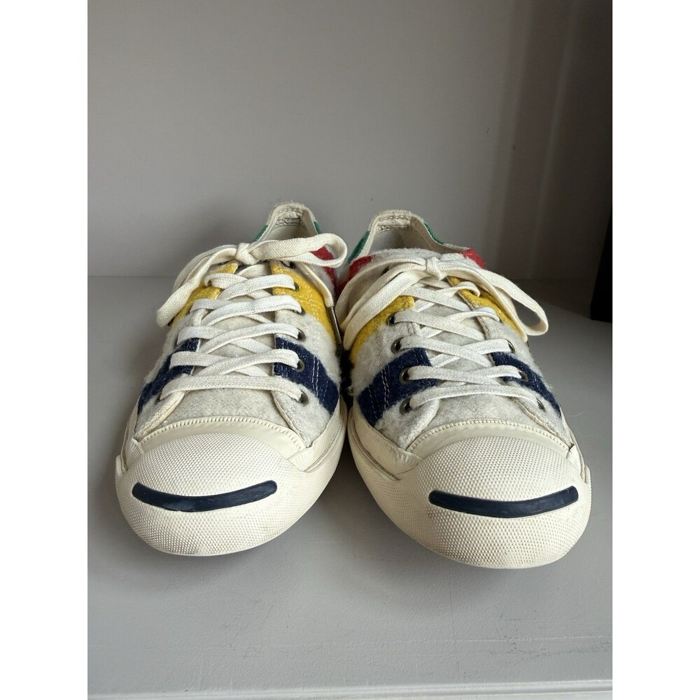 Converse Jack Purcell Hudson's Bay Women Size 8 Colorful Stripe Shoes - Picture 3 of 6